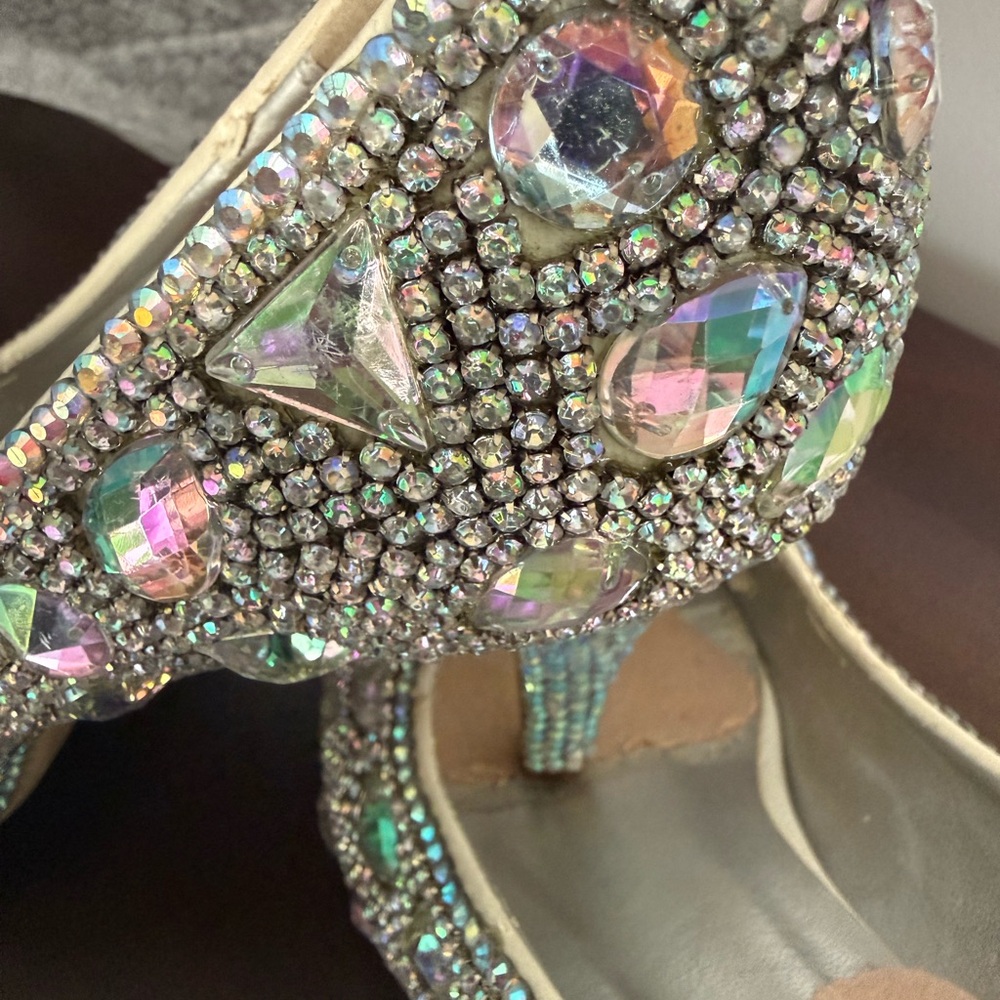 Dazzling Multicolor Crystal Embellished Heels